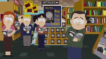 book store vomit GIF by South Park 