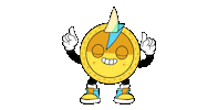 play9 bolt mascote ouro medalha Sticker