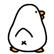 Weishasha duck butt panic look around Sticker