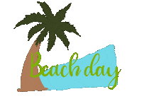 Chilling Beach Day Sticker
