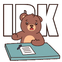 Confused Teddy Bear Sticker by BEARISH