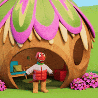 Turning Around Michelin Man GIF by Claynosaurz