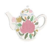 luciewallart coffee vintage tea tea time Sticker