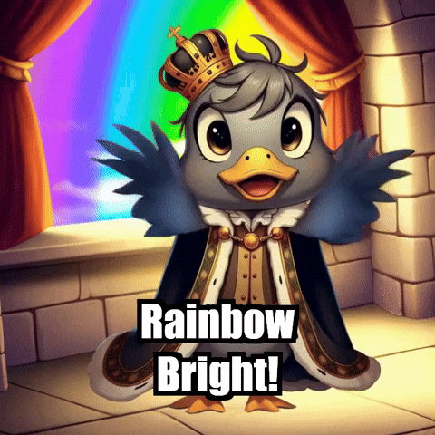 Joy Rainbow Bright GIF by sirduckbeth