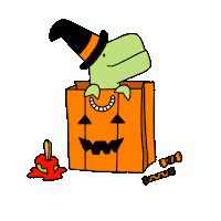 Trick Or Treat Halloween Sticker by Loof and Timmy