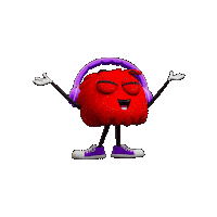 TheBlahs happy vibes vibing headphones Sticker