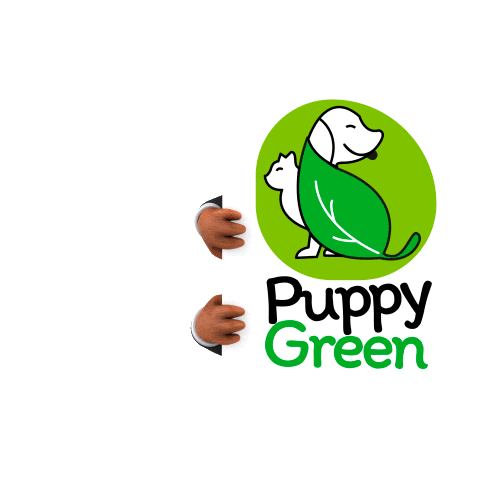 PuppyGreen giphyupload dog logo under Sticker
