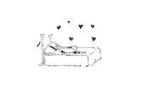 weirdlyg love sleep ghost smoke Sticker