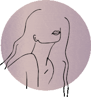 Girl Hair Sticker