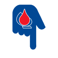 Arrow Hand Sticker by Héma-Québec