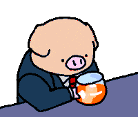 Coffee Pig Sticker
