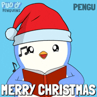 Merry Christmas Singing GIF by Pudgy Penguins