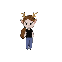 Uneminibiche love heart amour deer Sticker
