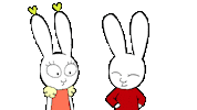 In Love Valentine Sticker by Simon Super Rabbit