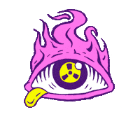 CloudTen fire eye comic cloud Sticker