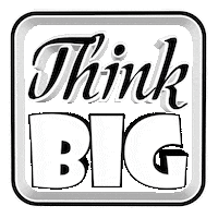 Think Big Sticker by OpticalArtInc.