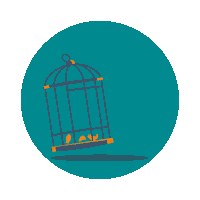 Cage Sticker by Pajaro Chato