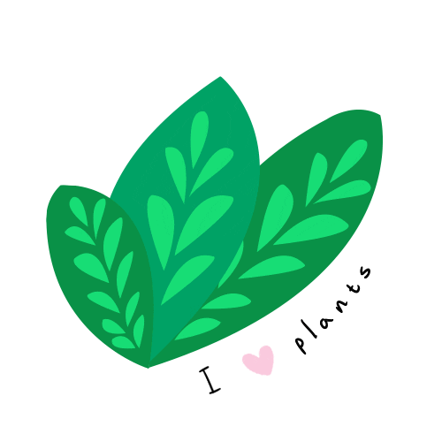 whatjessmade heart green plants leaf Sticker