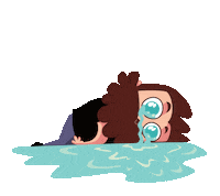 felinia sad sweet cry tears Sticker