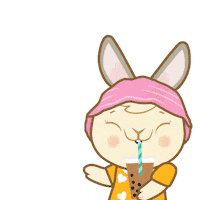 Bunny Drinking Sticker by familiesforlife.sg
