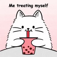 Treat Yourself Bubble Tea GIF by MESA My Emotional Support Animal