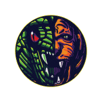 saulonrepeat graphics tiger graffiti snake Sticker