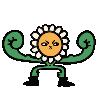 RheaHanlonart flower drawing strongest so strong Sticker