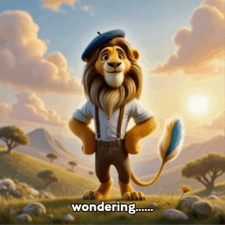 primelionardo giphyupload lion wondering grassland GIF