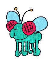 Drawing Fly Sticker