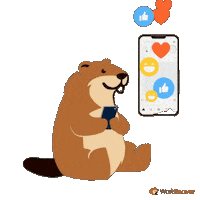 Scrolling Social Media Sticker by WorkBeaver