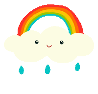marinis rainbow rain arcoiris rainy Sticker