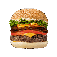 Burger Cheeseburger Sticker by DOWNTOWNER