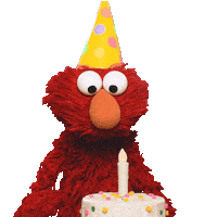 Happy Birthday Elmo Sticker by Sesame Street