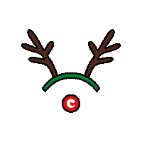 Christmas Reindeer Sticker by Oom Bigbo
