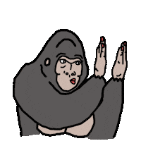 Gorilla Thumbs Up Sticker