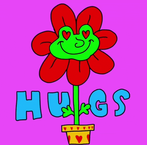 Mypenleaks love happy flower hug GIF