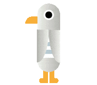Sea Gull Thank You Sticker