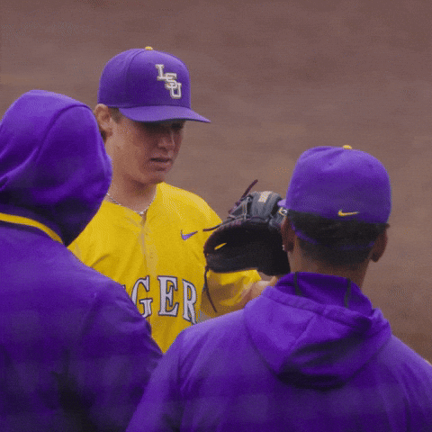 High Five College Sports GIF by LSU Tigers