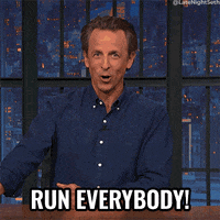 Seth Meyers Run GIF by Late Night with Seth Meyers
