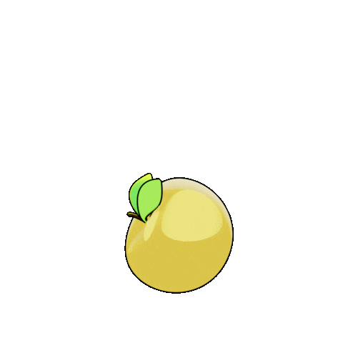 3D Apple Sticker by KEKILA