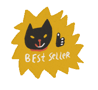 Black Cat Food Sticker by Doodleganger