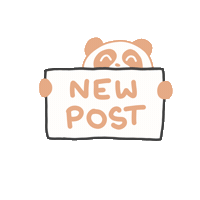PeachPandaStudio kawaii new post surprise post Sticker