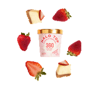 icecream strawberry Sticker by Halo Top Creamery