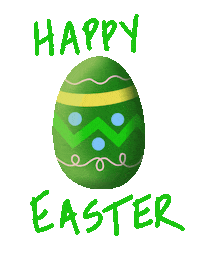 Green Egg Easter Sticker