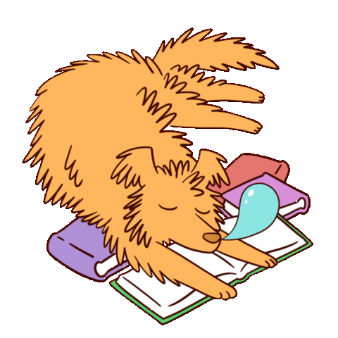 Dog Books Sticker by Azbooka-Atticus