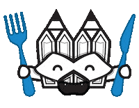 Knife Eating Sticker by Stamatia Alexaki