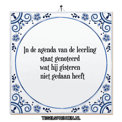 School Humor Sticker by Tegelspreuken.nl