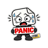 Scared Freak Out Sticker by ZTIKIX