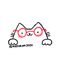 White Cat Sticker