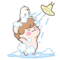 Baby Bathing Sticker by catgrass